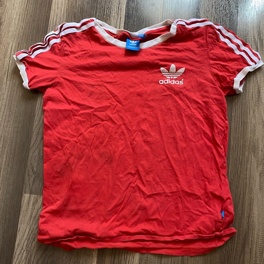 Adidas striped t shirt